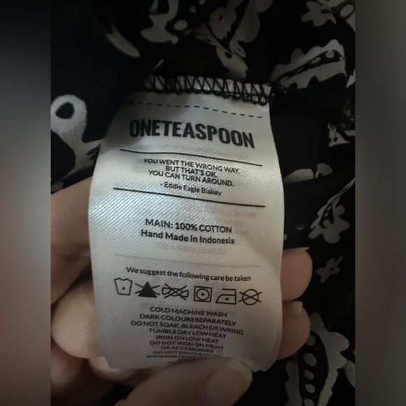 NWT | One Teaspoon Hand Batik Paisley Western Shirt - Black 100% Cotton - Picture 8 of 12